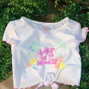 10/$13 NWOT cat & Jack Take me to Paradise swim top girls 6/7